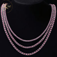 Nouveau Design Vvs Moissanite Tennis Bracelet Vente Chaude rose 925 En Argent Sterling Tennis Chaîne Moissanitev Femmes Bijoux