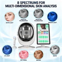 Mesin Analisa Kulit Profesional dengan Layar Sentuh Lipat Besar 20,5 Inci, Kamera 36MP, Peralatan Analisa Wajah Multi Spektrum