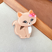 Bijoux à la mode acétate Animal chat forme revers broche broche coloré acrylique dessin animé chat broche pour femmes fille