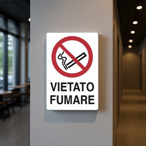 Señal de Prohibido Fumar de 20x30cm con Iluminación LED para Uso en Interiores y Exteriores - Product Image 1