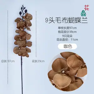 9 Pano De Cabelo Phalaenopsis Decoração De Casamento Flores Artificiais Fábrica Atacado Vendas Diretas Casamento Flores De Seda