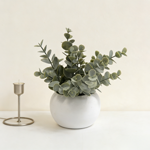 Plante artificielle d'<span class=keywords><strong>eucalyptus</strong></span> <span class=keywords><strong>en</strong></span> <span class=keywords><strong>pot</strong></span> <span class=keywords><strong>en</strong></span> pulpe de papier avec faux sol, fausse verdure, artificiellement parfumée <span class=keywords><strong>pour</strong></span> la décoration de bureau à domicile - Product Image 2