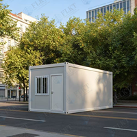 Maison conteneur minimaliste FLKT, structure noire, préfabriquée, modulaire, luxe, villa en conteneur maritime