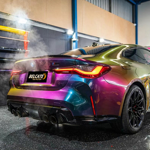 <span class=keywords><strong>Film</strong></span> protecteur de peinture pour carrosserie automobile en vinyle PET de haute qualité, 1,52 x 18 m, changeant de couleur, avec des couleurs violet, bleu et or - Product Image 3
