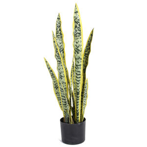 PZ-2-57ปลูก<span class=keywords><strong>ต้นไม้</strong></span>ปลอมผ้าไหมแซนเวียในกระถางด้วยใบเหมือนจริงต้นไม้เทียมสำหรับตกแต่งสวนในบ้าน - Product Image 1