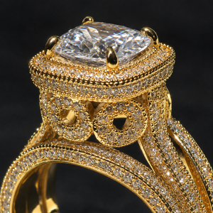 Set di Anelli di Lusso a Corona Rotonda per Donne, Gioielli Eleganti e Scintillanti per le Dita - Product Image 5