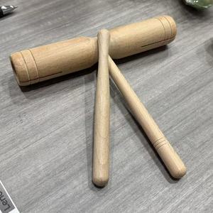 <span class=keywords><strong>Instrumento</strong></span> de Percusión <span class=keywords><strong>Agogo</strong></span> de Madera al por Mayor, Bloque de Dos Tonos (Agudo y Grave) con Baqueta para Enseñanza Musical - Product Image 4