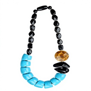 Collar de Cuentas de Resina Coloridas de Primera Calidad, Hecho a Mano, Forma de Bola Redonda, Joyería Única, Accesorio de Moda Unisex para Mujer - Product Image 4