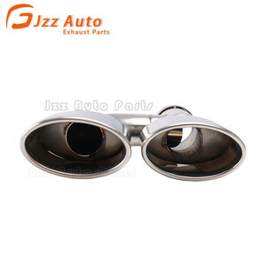 Les pièces d'auto modifient le diamètre de tuyau d'échappement de style de H d'acier inoxydable entrée de 67mm 125x75mm <span class=keywords><strong>Double</strong></span> tuyau ovale de gorge de sorties <span class=keywords><strong>double</strong></span> pointe d'échappement - Product Image 4