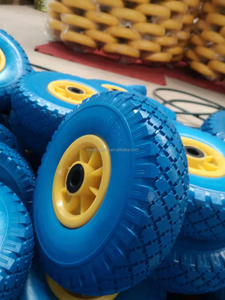 Nuevas ruedas de espuma de poliuretano macizo antipinchazos de 3.00-4 (260x75mm) para carretillas de mano, carros y carretillas de mano con ruedas. - Product Image 5