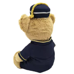 Custom <span class=keywords><strong>Plush</strong></span> <span class=keywords><strong>Teddy</strong></span> <span class=keywords><strong>Bear</strong></span> Fabricante Stuffed Animal Toy com Uniforme Hotel Presente personalizado boneca de pelúcia para promoção Mascote - Product Image 3