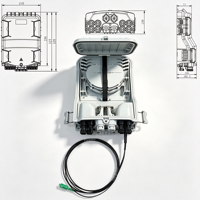 Kotak Distribusi Serat Optik Pra-Konektor IP65 Outdoor 8 Port dengan PLC Splitter untuk Jaringan Telekomunikasi FTTX FTTH WB GFS 8SX