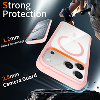 Nouvelle coque transparente rose mignonne pour iPhone 18 17 Pro Max pour femmes et filles, antichoc, anti-jaunissement, coque de téléphone portable magnétique personnalisée