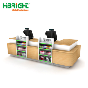 Bancone Cassa per Supermercato in Legno Personalizzato di Nuovo Design a Prezzo di Fabbrica - Product Image 3