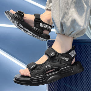 Sandales d'été pour hommes, vente chaude, antidérapantes, en maille, chaussures de plage creuses, tendance, décontractées, tongs de sport - Product Image 3