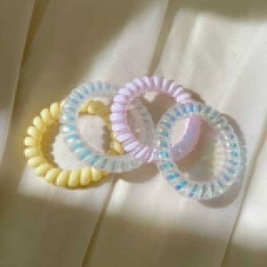 Vendita calda Trending moda Vintage cravatte per capelli da donna Retro raso nastro stampato velluto dolce per bambini all'ingrosso in gomma - Product Image 1