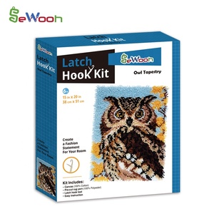 Wholesale Adult DIY Yarn Art and Craft Canvas Fabric <strong>Latch</strong> <strong>Hook</strong> Pillow <strong>Kit</strong> <strong>Latch</strong> <strong>Hook</strong> Rug <strong>Kit</strong> for Adults - Product Image 4