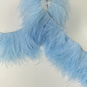 Frange en plumes d'<span class=keywords><strong>autruche</strong></span> sur cordon, 6-8 cm, nouveau design, <span class=keywords><strong>prix</strong></span> abordable, haute qualité, pour décorations, directement de l'usine du fabricant - Product Image 2