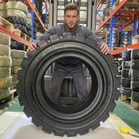Neumático Sólido para Montacargas 28x9-15 C718 Tuolichi, Resistente a Pinchazos, Tracción, Resistente al Desgaste, Neumáticos Industriales de Goma sin Aire para Montacargas