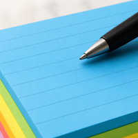Blocs-notes adhésifs lignés 5 couleurs vives, blocs de notes autocollants pour bureau, école, maison, personnalisables, OEM, directement de l'usine