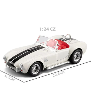 Modelo a Escala 1:24 del Shelby Cobra, Auto Deportivo Clásico de Carreras, de Metal Fundido a Presión, Coleccionable con Detalles Realistas - Product Image 6