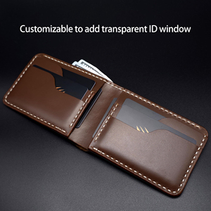 <span class=keywords><strong>Portafoglio</strong></span> Bifold da <span class=keywords><strong>Uomo</strong></span> in <span class=keywords><strong>Pelle</strong></span> di Vacchetta Conciata al Vegetale di Lusso, Portacarte Sottile in <span class=keywords><strong>Pelle</strong></span> a Grana Piena di Alta Qualità con RFID - Product Image 3
