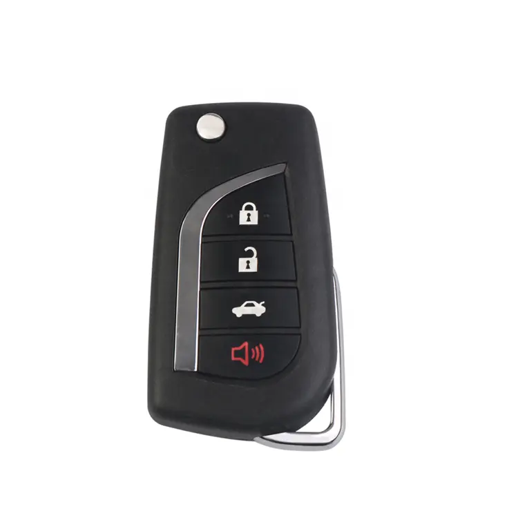 เคสกุญแจรถแบบพับได้3 + 1 4ปุ่ม,เคสกุญแจรีโมทสำหรับ Toyota Scion Yaris 2005 - 2011