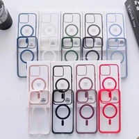 Étui de téléphone magnétique en acrylique de luxe pour iPhone 16 Pro Max 15 13 14 Pro 12 11 Coque transparente avec recharge sans fil