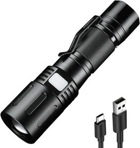 Mini Linternas Portátiles Recargables con Zoom, Linterna LED para Exteriores - Product Image 1