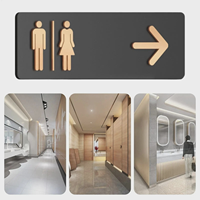 Plaque de porte de salle de bain en acrylique personnalisée, panneau WC moderne pour maison, hôtel, vente en gros