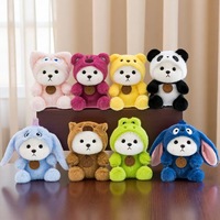 Peluche Ours Transformable Adorable avec Rembourrage en Coton PP, Petit Compagnon de Bureau, Ornement, Compagnon d'Étude, Cadeau d'Anniversaire
