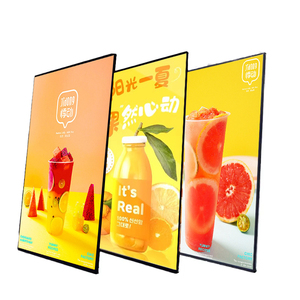 Boîtes lumineuses LED ultra-minces en aluminium personnalisées pour la publicité, 5000 lumens, cadre rectangulaire pour affiches de menu A1 A2 A3 A4 - Product Image 1