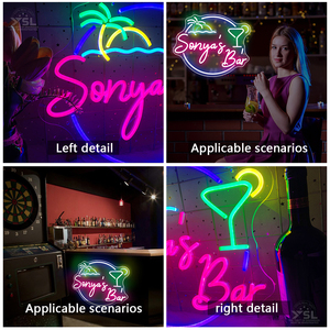 Letrero de Neón Personalizado, Luces Decorativas LED Acrílicas para Dormitorio, Arte Mural con Forma de Corazón de 5m, Diseño Gratuito con Decoraciones de Pared de Neón LED Acrílicas - Product Image 4