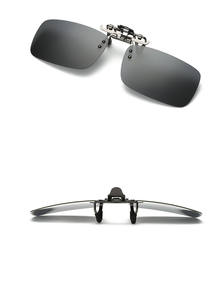 3サイズ偏光レンズを運転する近視ドライバー用金属カバークリップクリップ昼と夜の視力メガネサングラス - Product Image 5