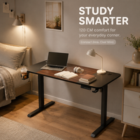 Bureau électrique réglable en hauteur AOR, poste de travail ergonomique assis-debout à moteur unique, 3 mémoires anti-collision E0, vente en gros usine