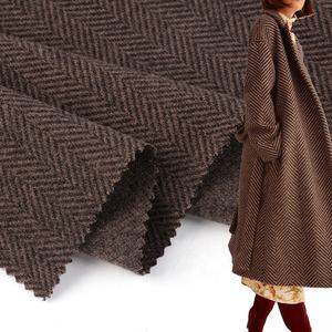 A/W tissu mini échelle à chevrons polyester <span class=keywords><strong>laine</strong></span> mélangée tricot texturé pour <span class=keywords><strong>jersey</strong></span> vêtements d'extérieur manteau blazer tissu - Product Image 1