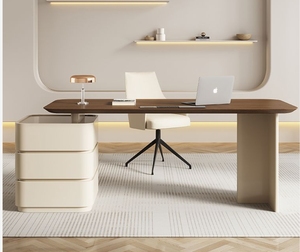 <span class=keywords><strong>Bureau</strong></span> Minimaliste de Luxe Léger, Style Crème, <span class=keywords><strong>Vintage</strong></span>, en <span class=keywords><strong>Bois</strong></span> Massif, pour Étude, Écriture, Salon de Beauté, Table de Consultation, <span class=keywords><strong>Bureau</strong></span> de Travail - Product Image 6