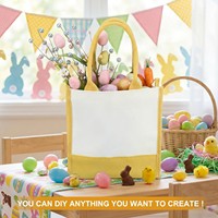 Sacs fourre-tout en toile personnalisables avec poignées longues – Vierges pour sublimation/bricolage, options en gros, cadeaux de mariage, fournitures de fête