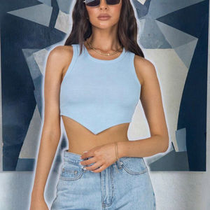 Hot sexy ShiMaiEr Wholesale Breathable Casual Cotton <b>Ladies</b> Camisole Crop <b>Top</b> - Product Image 3
