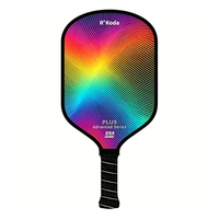 Raquette de pickleball en fibre de verre, noyau en nid d'abeille PP 16 mm, légère, portable, design personnalisé, couleurs personnalisées, entraînement, usage adulte