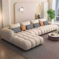 Canapé modulaire en tissu blanc de luxe italien, combinaison 1 2 3 places, meubles de salon, canapé d'angle en forme de L