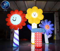 Fleur géante gonflable publicitaire personnalisée HPS avec souffleur d'air pour la décoration des centres commerciaux