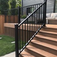 Rampe d'escalier et balustrade de balcon modernes en alliage d'aluminium de luxe pour extérieur, antirouille et étanche, pour l'Australie