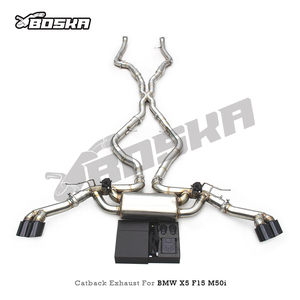 Sistema de Escape Valvetronic Boska OEM para BMW X5 F15 M50i 4.4TT 2014-2018, Auto Deportivo, SUS304 con Kit de Control, Silenciador Catback - Product Image 6