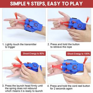 Spider <span class=keywords><strong>Web</strong></span> <span class=keywords><strong>Shooter</strong></span> <span class=keywords><strong>Spiderman</strong></span> juguete niños juguete educativo muñeca lanzador Spider Hero Cosplay disfraz Prop lanzador muñeca juguete para regalo - Product Image 5