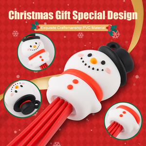 Trẻ Em Món Quà Giáng Sinh 3in1 Sạc Cáp Đa Cổng Điện Thoại Di Động <span class=keywords><strong>USB</strong></span> 3 Trong 1 Sạc Cáp - Product Image 5