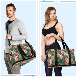 Hawaiian Lifestyle Custom Tropical Flower Design Travel Foldable Bags Lightweight Large Sport Duffel Bag With Makeup Pouch - Product Image 6