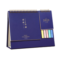 Personnalisé Double Bobine Cadeau d'Affaires Logo Étiquette Autocollants Mémo Papier Triangle Vertical Table Bureau Calendrier Mural