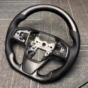 For Honda Civic Tenth 10th Generation Perforated Leather Carbon Fiber Sports <strong>Steering</strong> Wheel <strong>Modification</strong> Replacement - Product Image 1