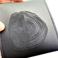 OEM kustom tas kantong perhiasan kulit hitam mewah dengan Logo timbul dapat didaur ulang jam tangan lembut tombol tas amplop parfum kulit